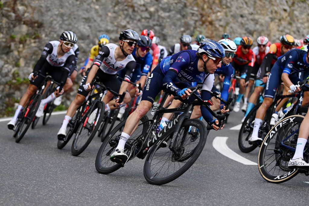 VALLE DE JOUX SWITZERLAND APRIL 26 Michael Woods of Canada and Team IsraelPremier Tech competes during the 76th Tour De Romandie 2023 Stage 1 a 1709km stage from Crissier to Valle de Joux 1019m UCIWT on April 26 2023 in Valle de Joux Switzerland Photo by Dario BelingheriGetty Images