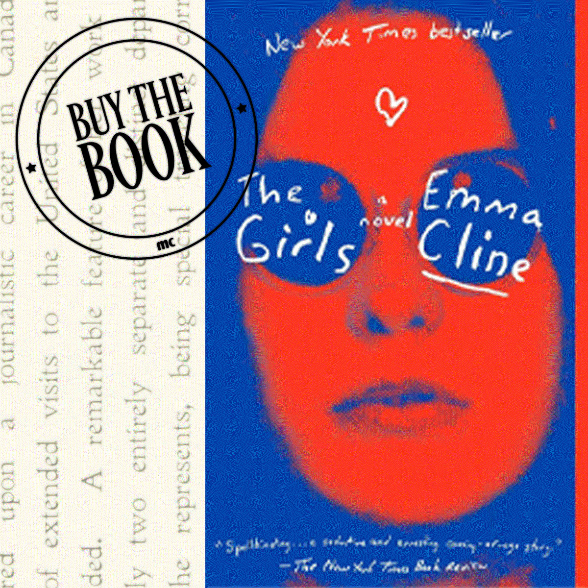 a gif of book covers of novels about cults including supper club the girls little one and more opposite the design for marie claire's buy the book franchise