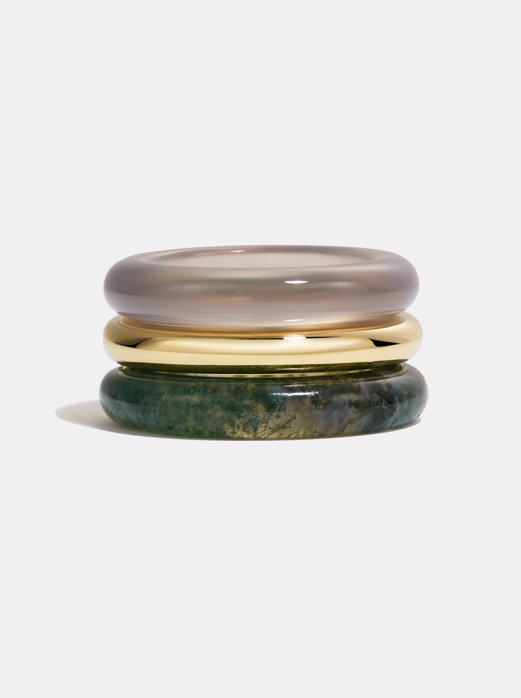 Stack_stone Trilogy Gold Stack | Moss &amp;amp; Grey Agate - 50
