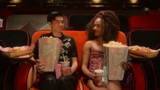 Tao and Elle sitting in the cinema in Heartstopper season 2 episode 3