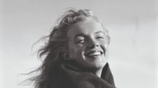 Marilyn Monroe posing for a photograph