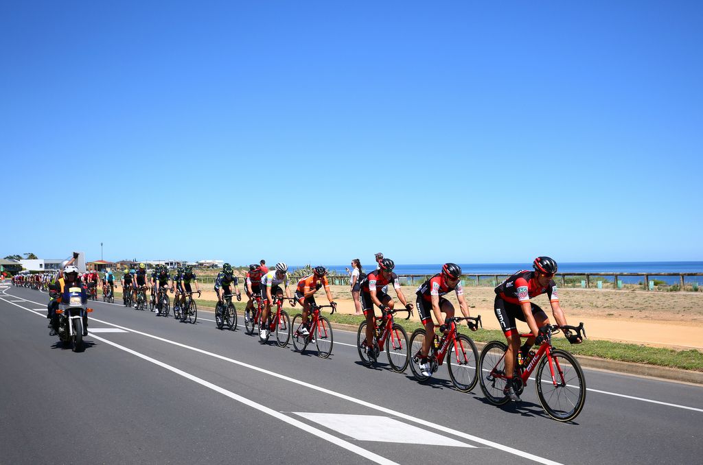 Fran Ventoso leads the BMC squad on the road to Willunga