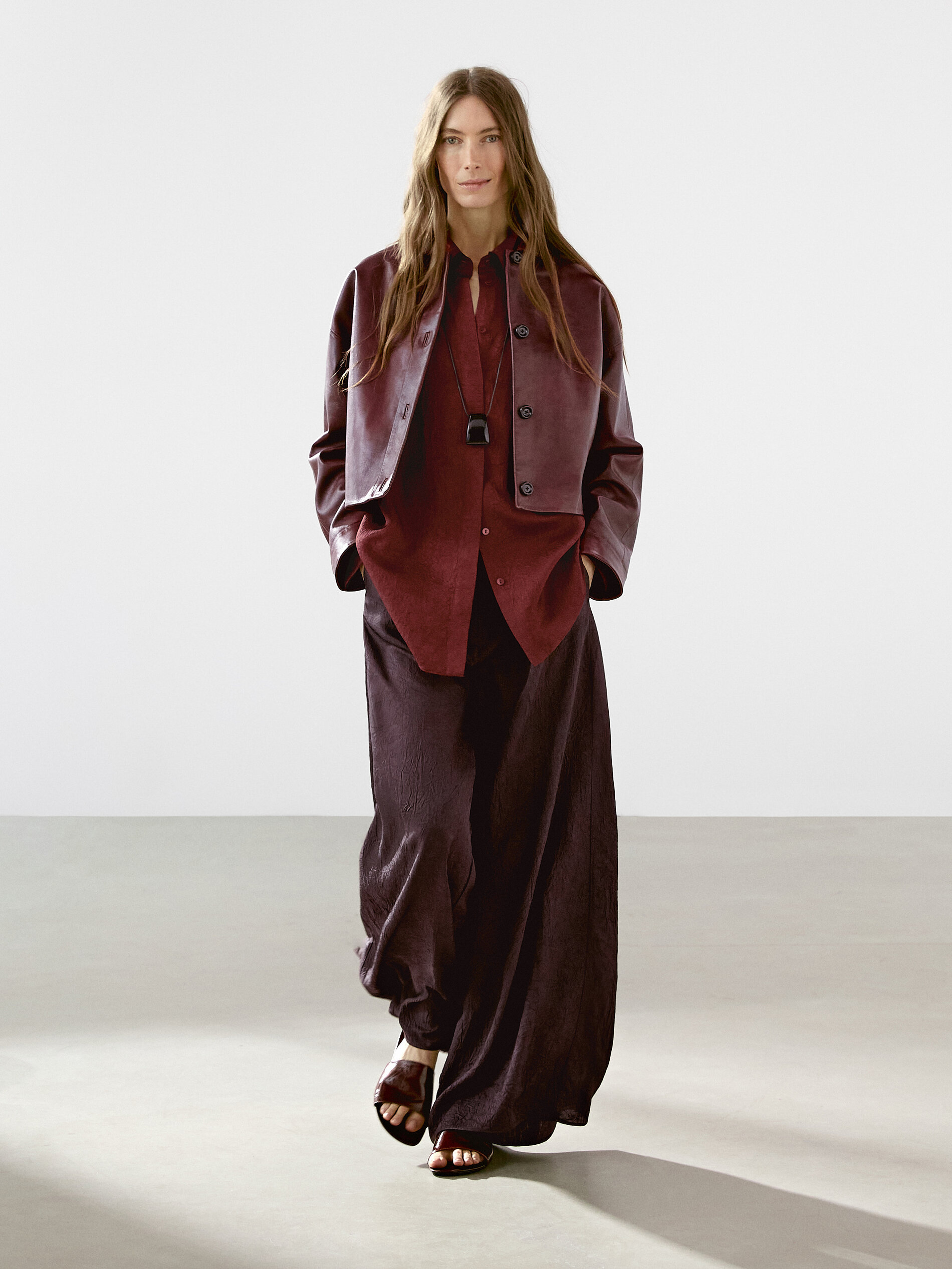 Flowing Creased-Effect Trousers