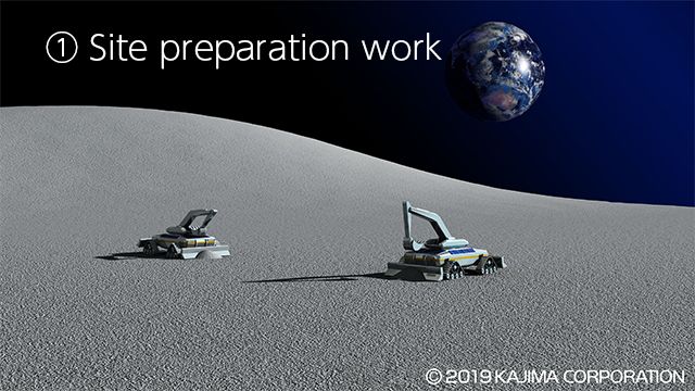 autonomous building of lunar base
