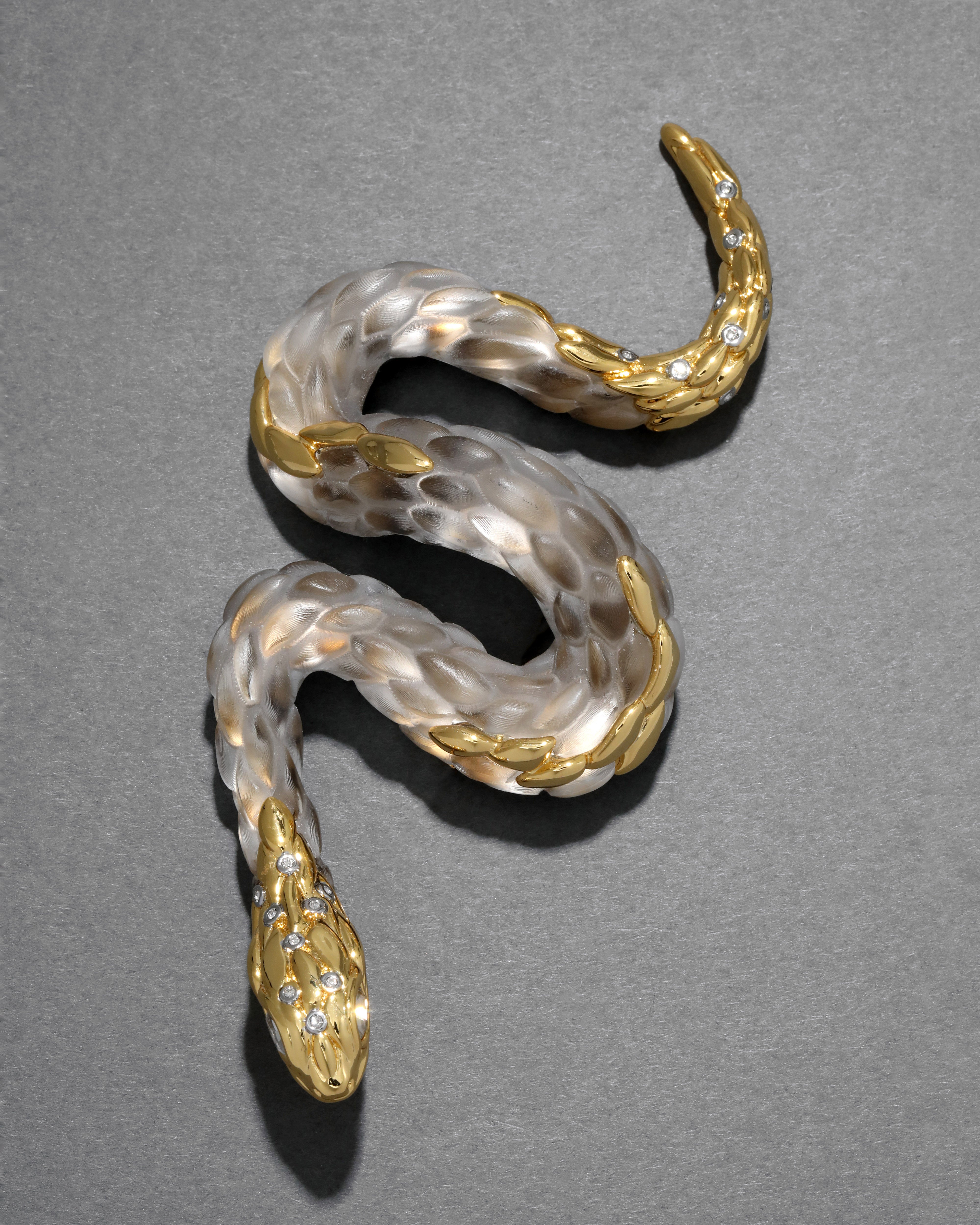 Serpent Lucite Pin- Desert