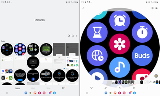 View Galaxy Watch 5 screenshots on Galaxy Z Fold 4