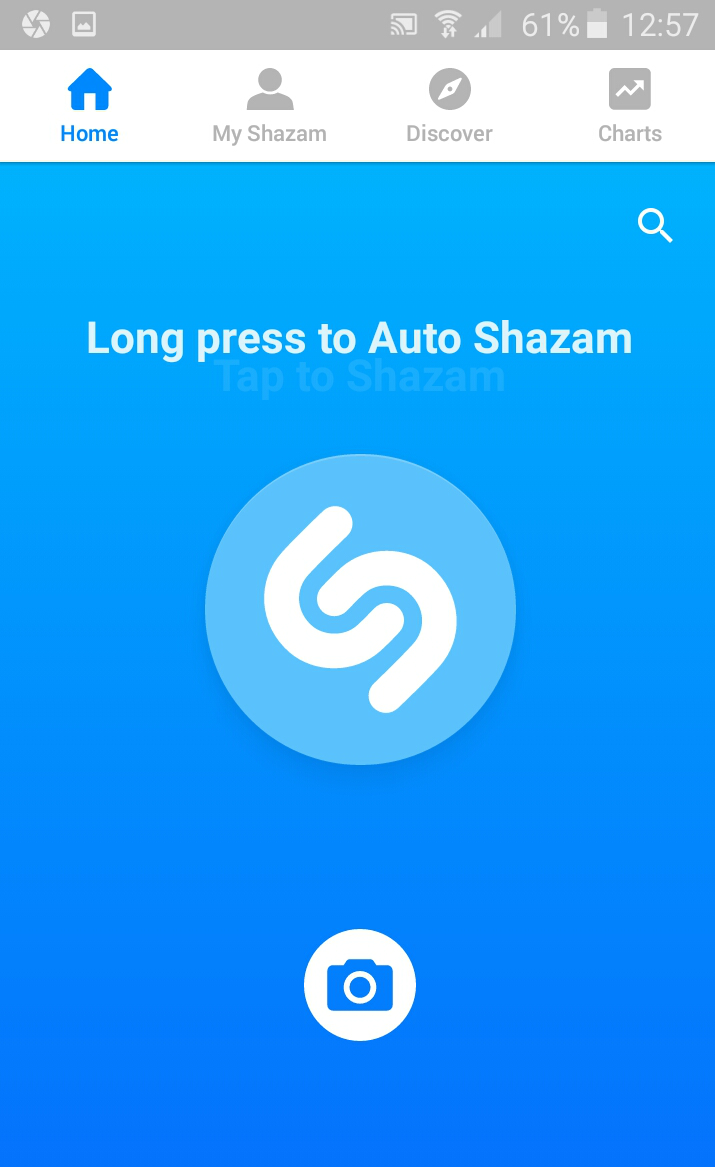 Shazam performs a simple task within a simple interface