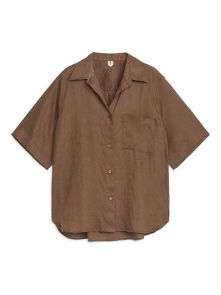 Linen Resort Shirt - Brown - Arket Gb