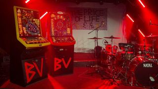 Bob Vylan's stage set at the Craufurd Arms, Milton Keynes