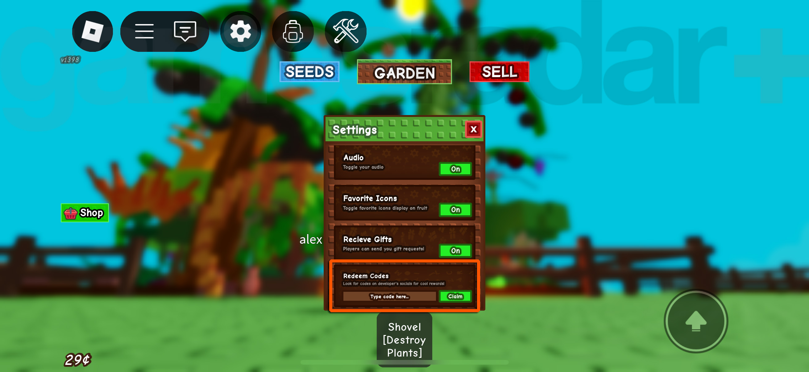 Roblox Grow a Garden codes