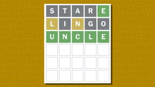 Wordle answer 846 on a yellow background