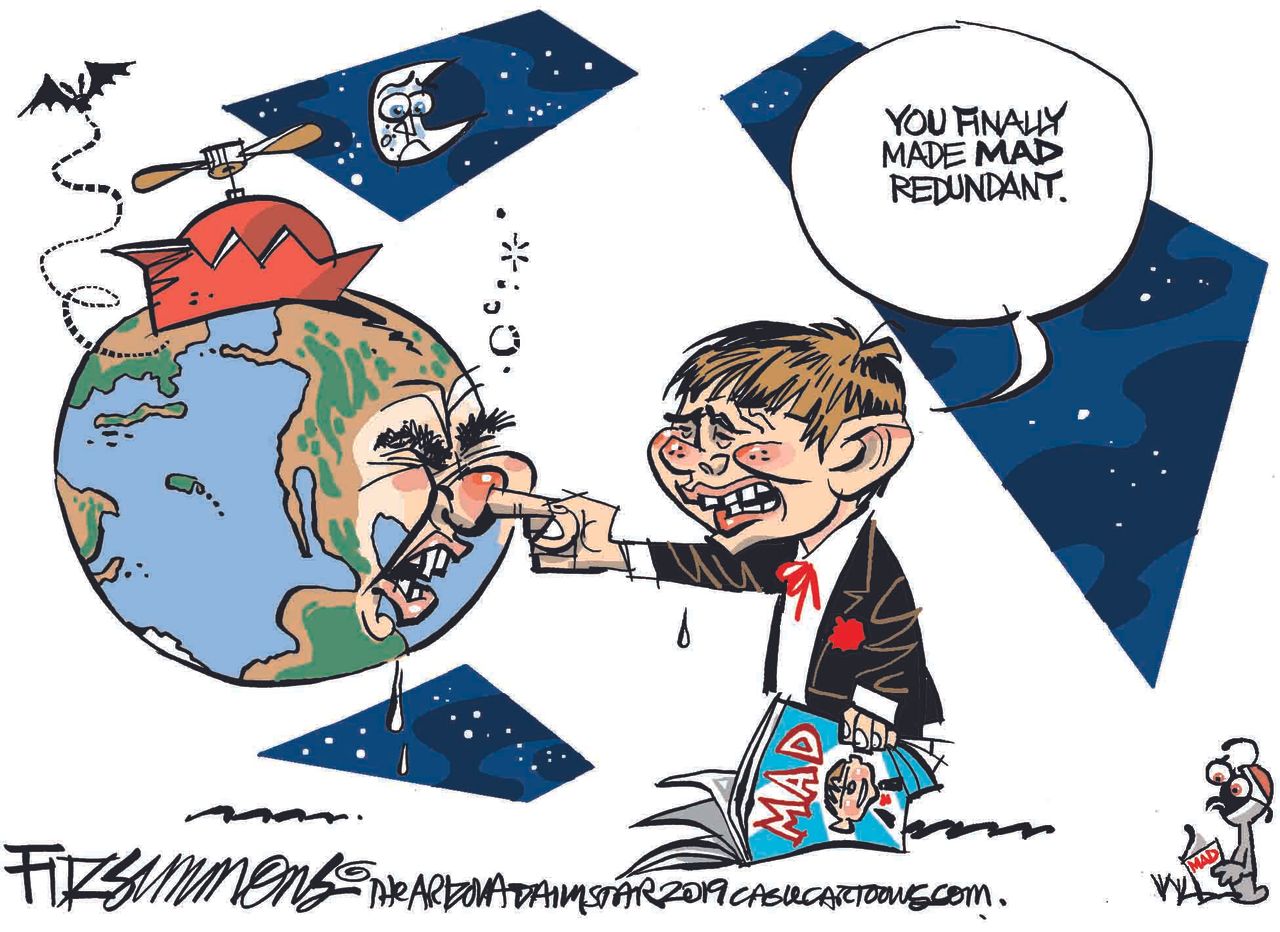 Editorial Cartoon U.S. MAD World Magazine is Redundant Now