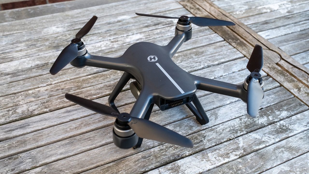 Holy Stone HS700E_angled top down view of drone