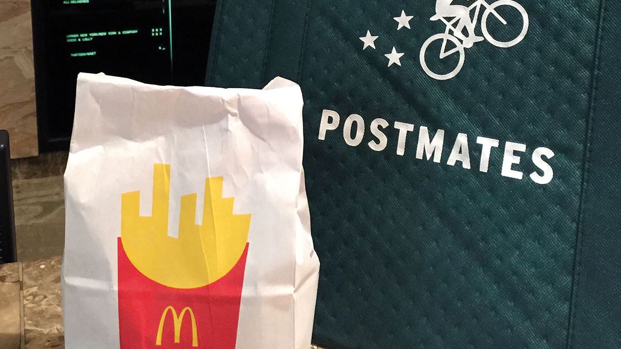 A bag of food from McDonald&amp;#039;s ordered through the Postmates © Chandice Choi/AP/Shutterstock