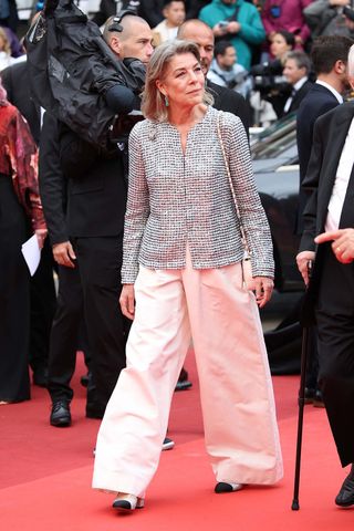 Princess Caroline of Monaco attends the "Killers Of The Flower Moon" red carpet during the 76th annual Cannes film festival at Palais des Festivals on May 20, 2023 in Cannes, France.