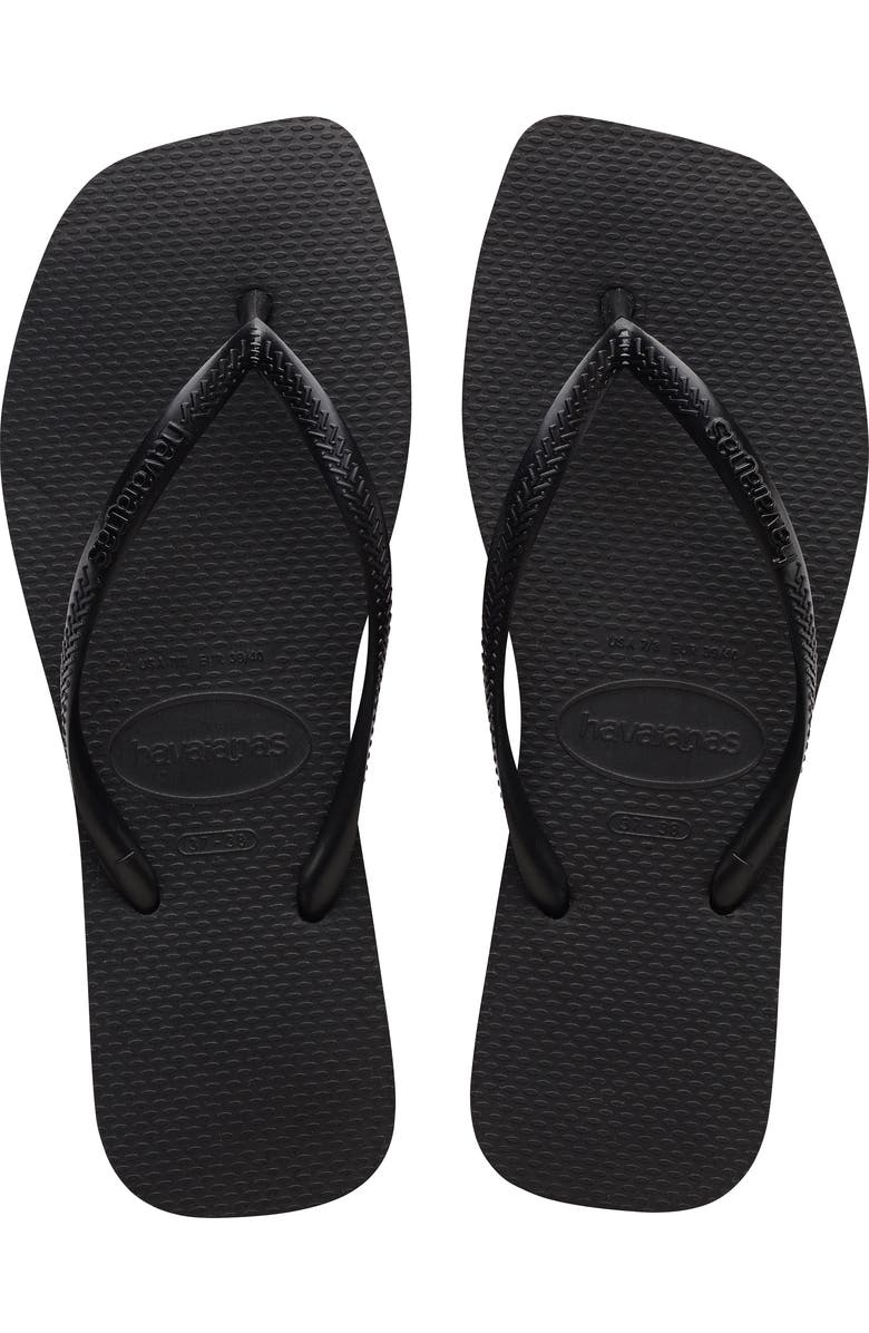 slim square flip flops