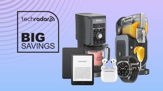 Amazon deals image with the ninja creami and ninja slushi, airpods, kindle and galaxy watch ultra
