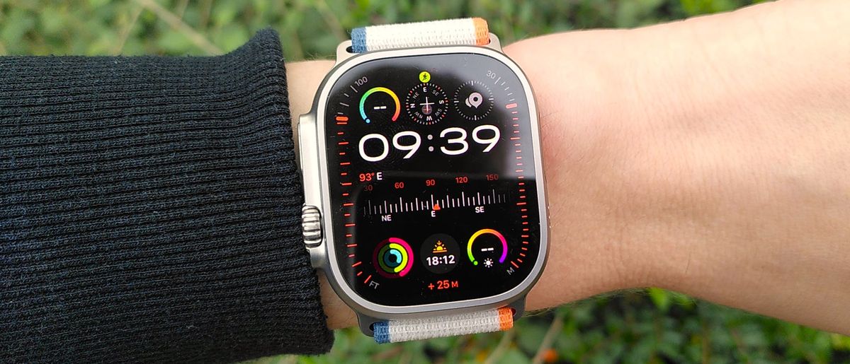 Woman&#039;s wrist wearing Apple Watch Ultra 2