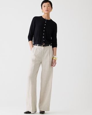 Wide-Leg Essential Pant in Linen