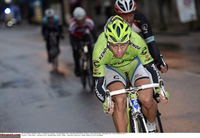 Peter Sagan (Cannondale) went close to victory after chading down Cancellara on the Poggio