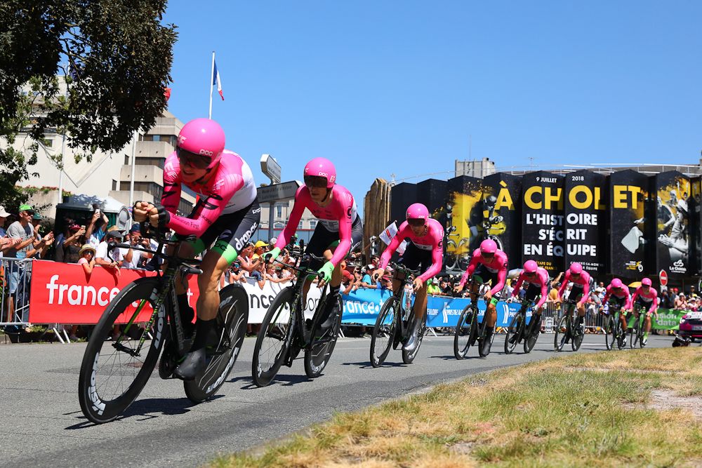EF Education First-Drapac en route to sixth in the Tour de France team time trial