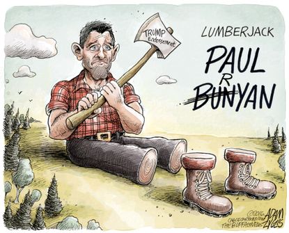 Political Cartoon U.S. Paul Ryan Endorsement 2016