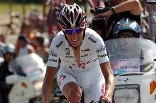Andy Schleck (Team CSC) rides.