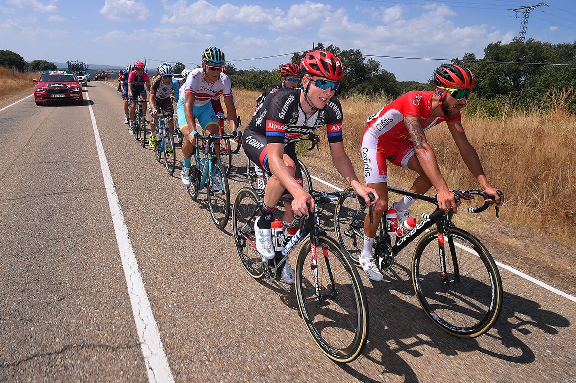 Zico Waeytens (Giant-Alpecin) in the breakaway at the Vuelta