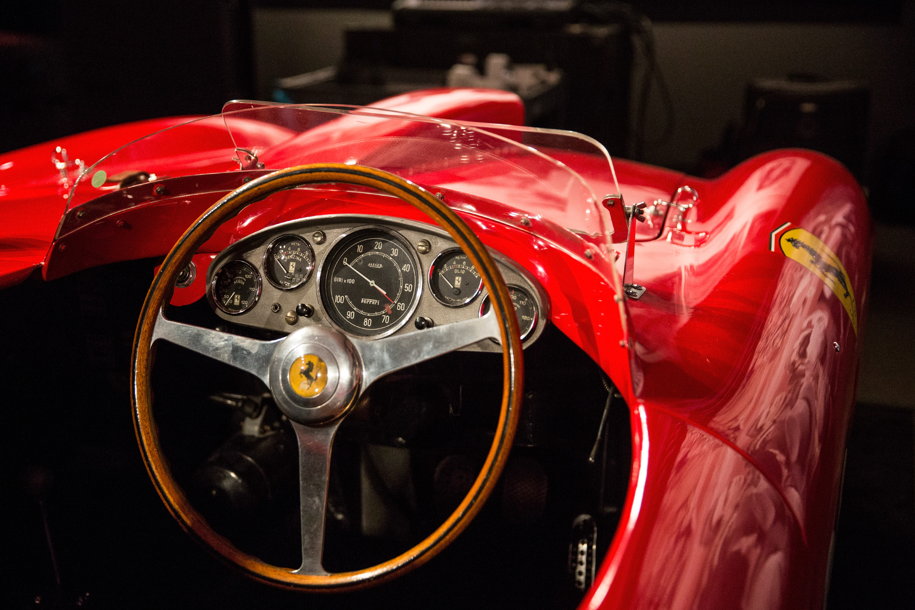 NEW YORK, NY - DECEMBER 04:A 1956 Ferrari 290 MM by Scaglietti sits on display at Sotheby's during a press preview before the "Driven by Disruption" auction on December 4, 2015 in New York Ci