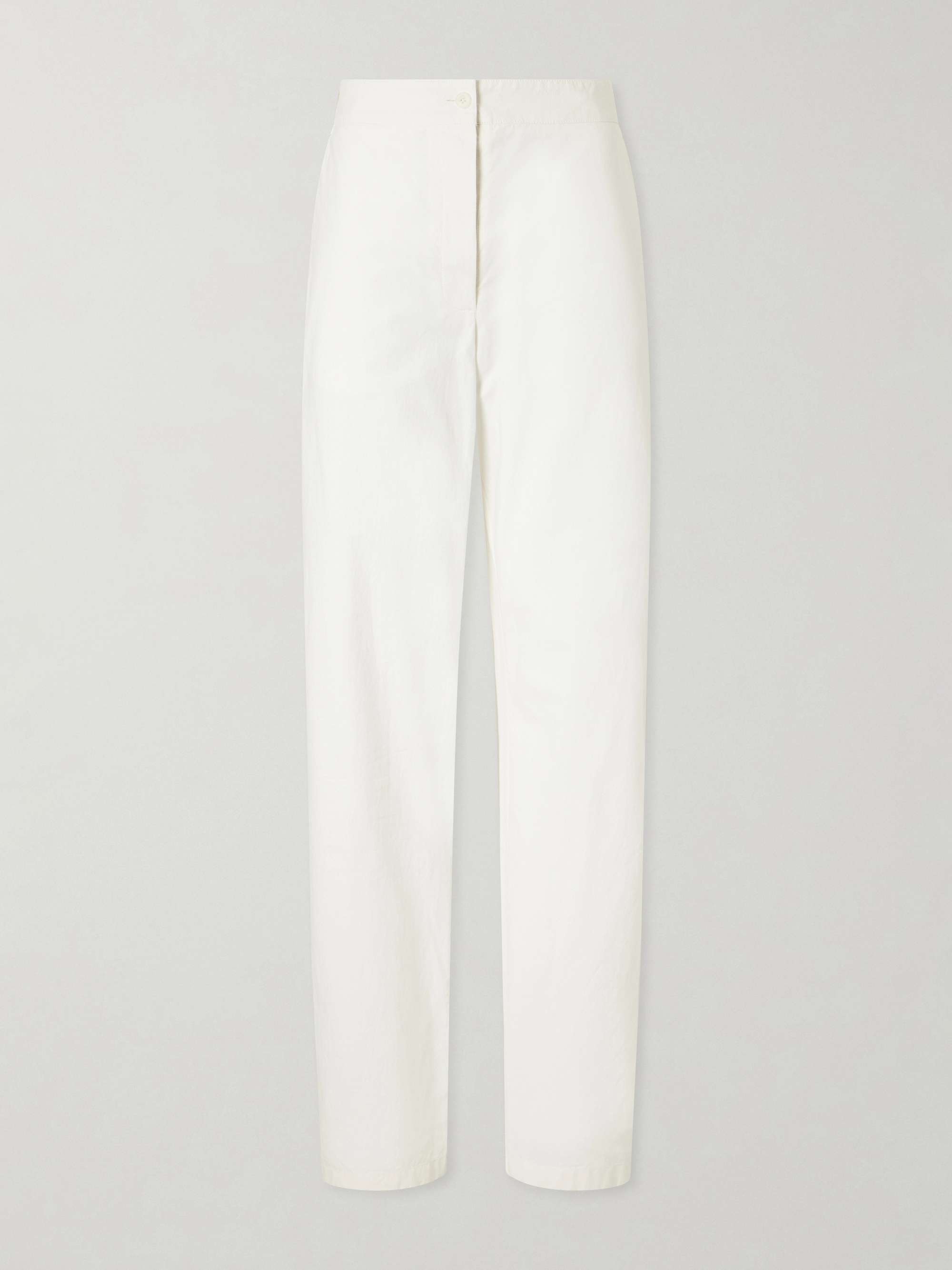 Fael Cotton-Poplin Straight-Leg Pants