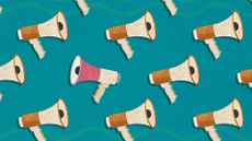 Marketing concept image showing megaphones.