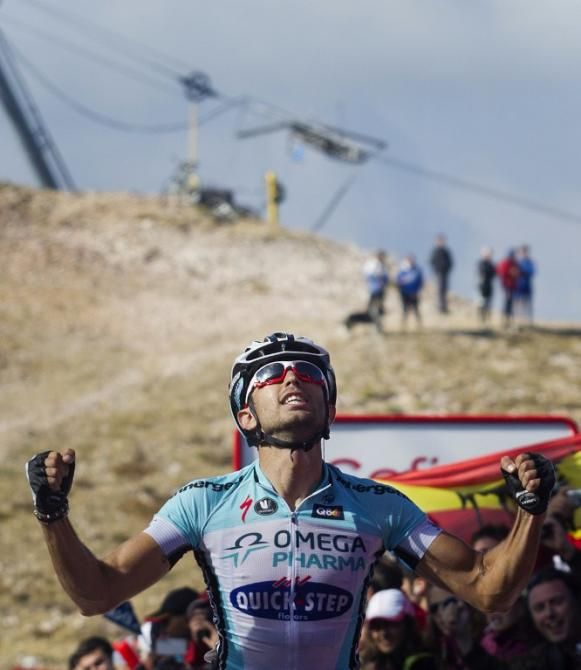Dario Cataldo (Omega Pharma-Quick Step) took an epic victory on the Cuitu Nigru in the Vuelta's 16th stage.