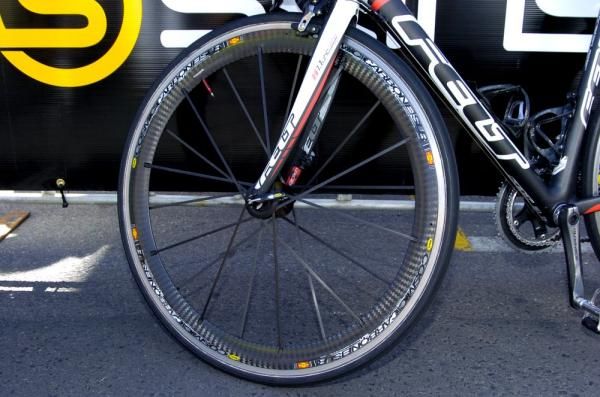 While Garmin-Transitions were using last year's bike, the team sported its new Mavic wheels Down Under.