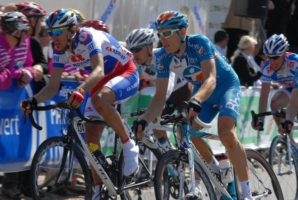 Pierre Rolland (Bbox Bouygues Telecom) rides in the peloton on the final stage.