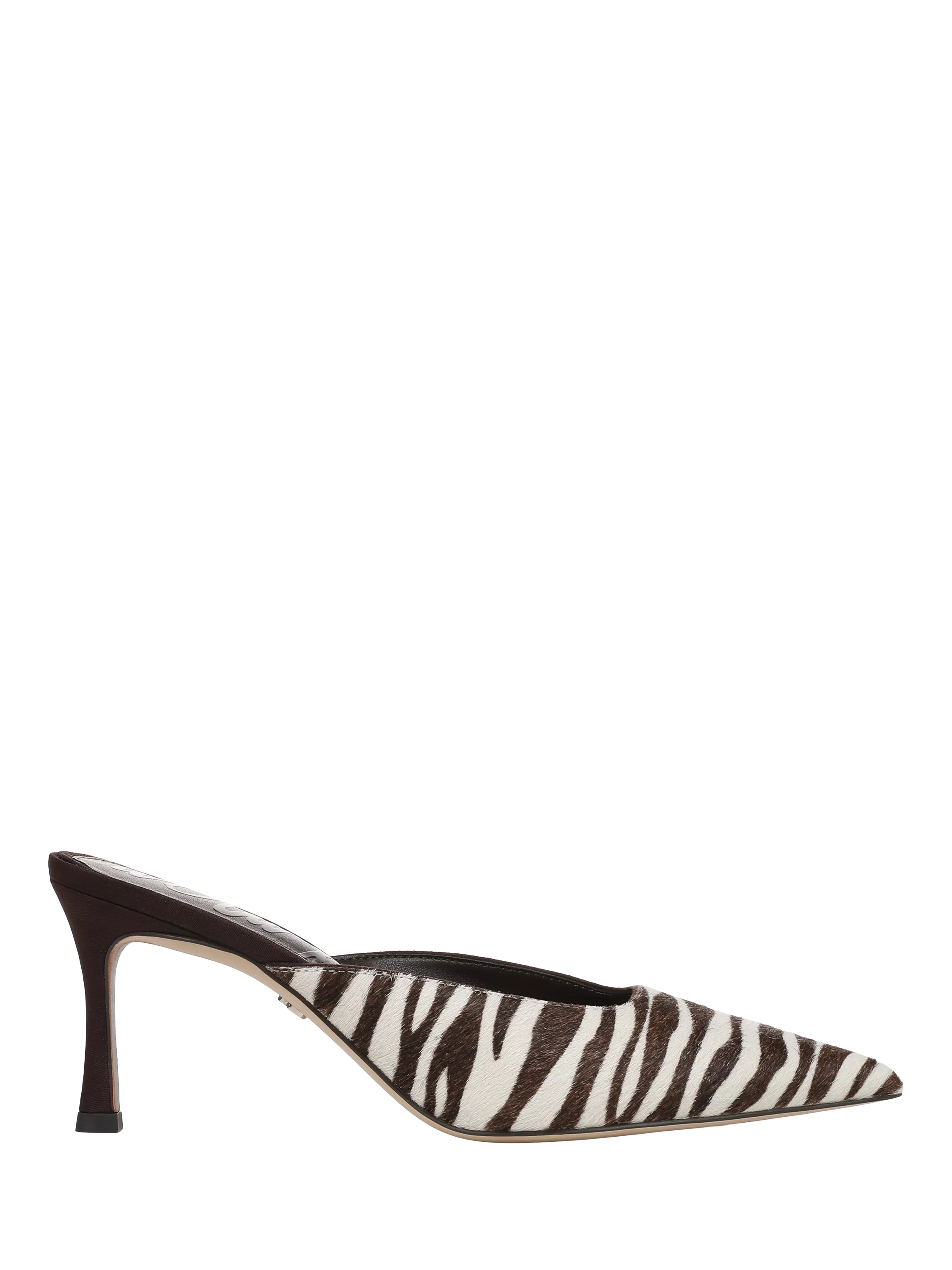 Sam Edelman Margeaux Leather Stiletto Heel Mules, Chocolate/white