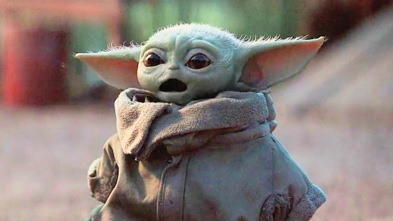 Baby Yoda looking shocked