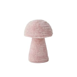 A pink mushroom jewelry holder