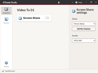 A screenshot of the new Dante Studio software.
