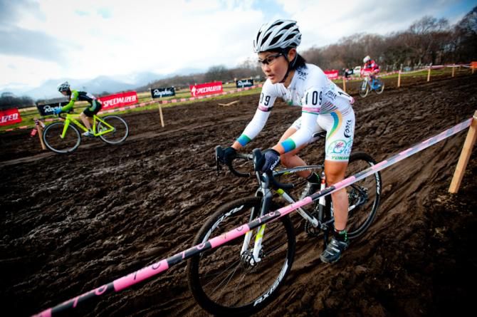 Japanese road race national champion Eri Yonamine (Team Forza!) en route to a 4th place finish