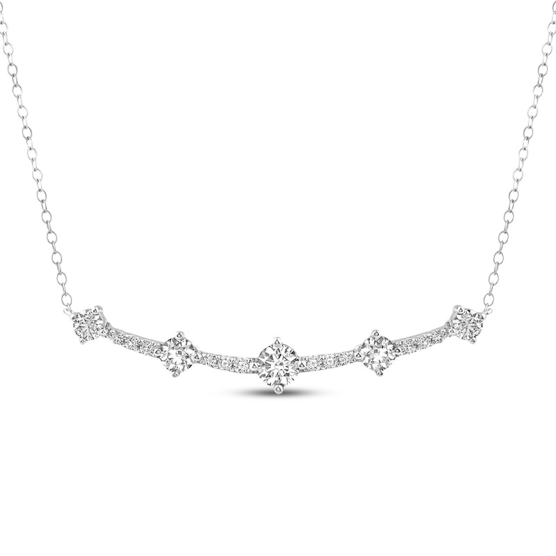 kay, Milestones Diamond Station Necklace 1 Ct Tw 10k White Gold 18&quot;