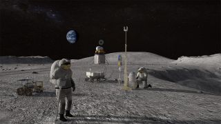 Astronauts on the lunar surface