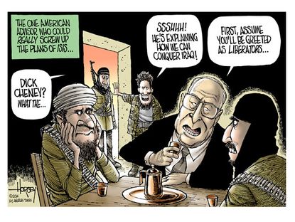Political cartoon Cheney Iraq ISIS