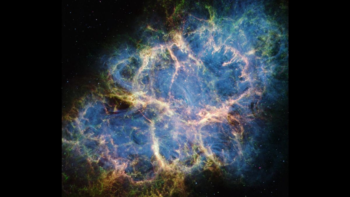 La famosa Nebulosa del Cangrejo brilla en impresionantes vistas desde el Telescopio Espacial James Webb (video, foto)