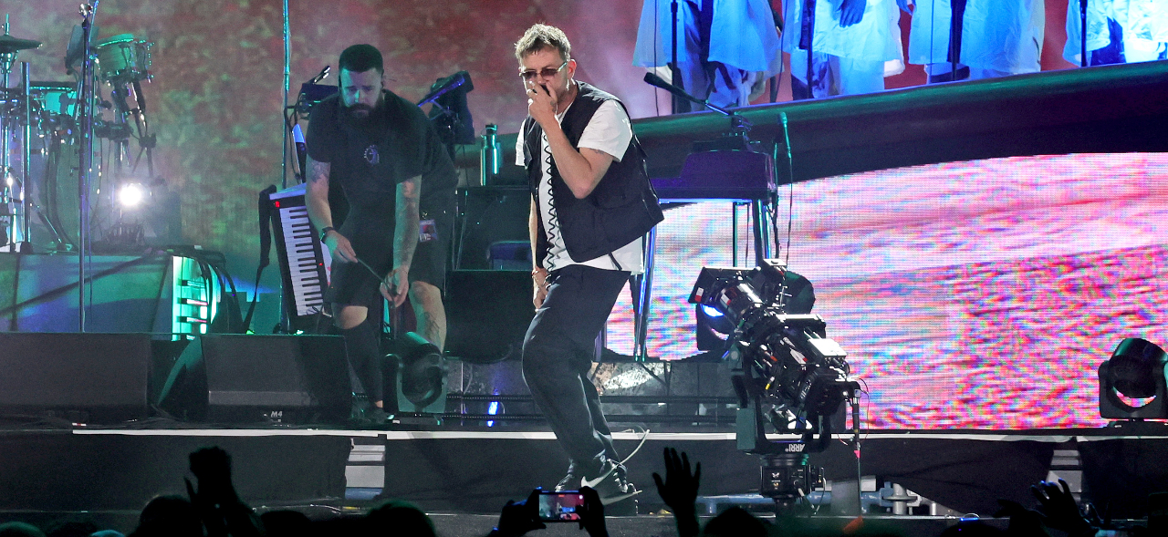 Gorillaz on stage