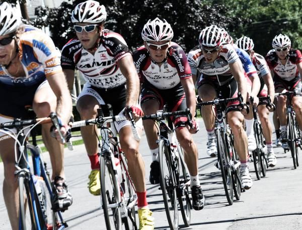 The high temperature's easily visible on each rider's face.
