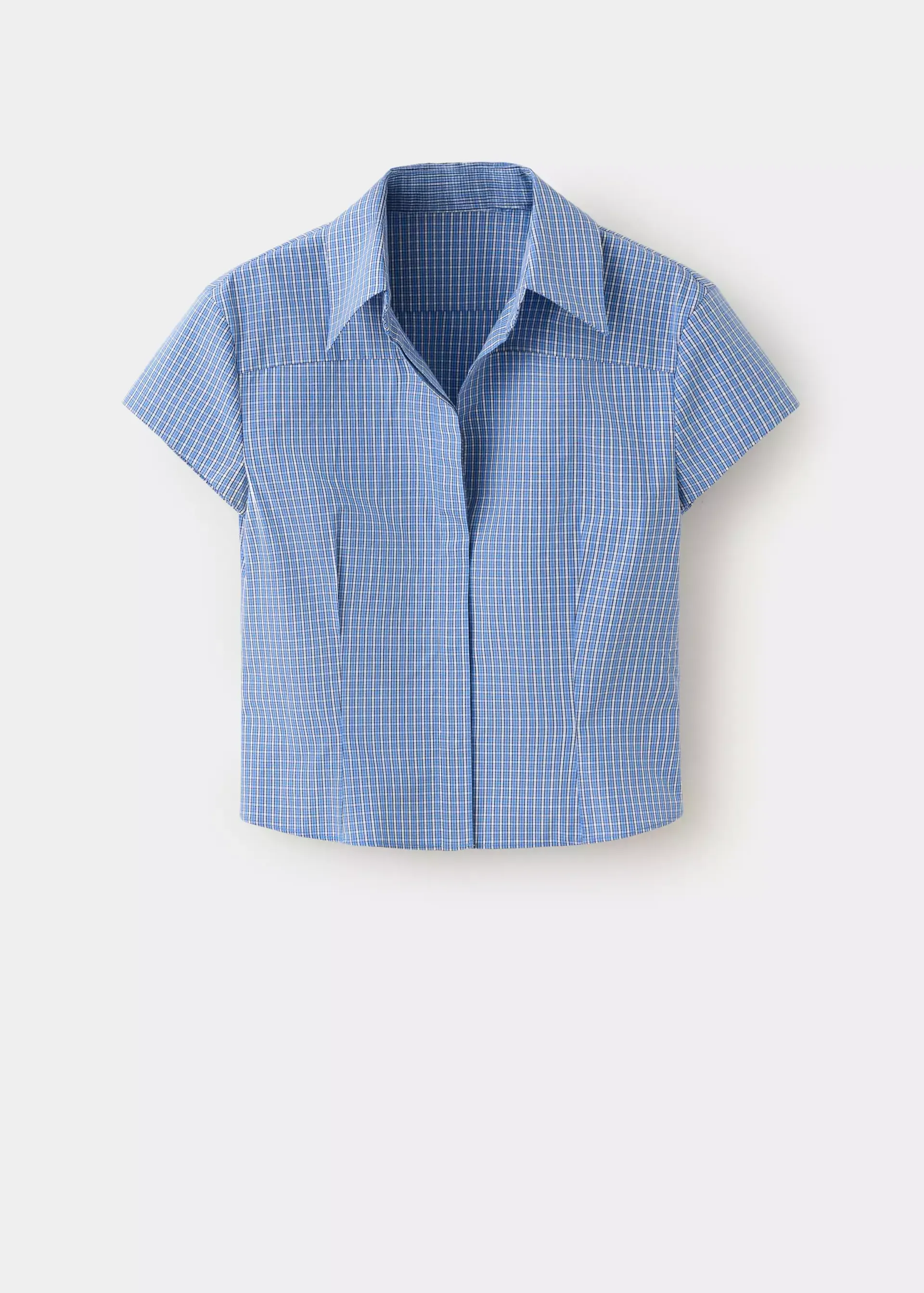Check Crop Shirt - Women | Mango Usa