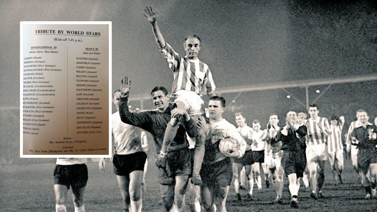 Sir Stanley Matthews testimonial in 1965