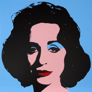 Deborah Kass, Blue Deb, 2000, silkscreen and acrylic on canvas the andy warhol diaries