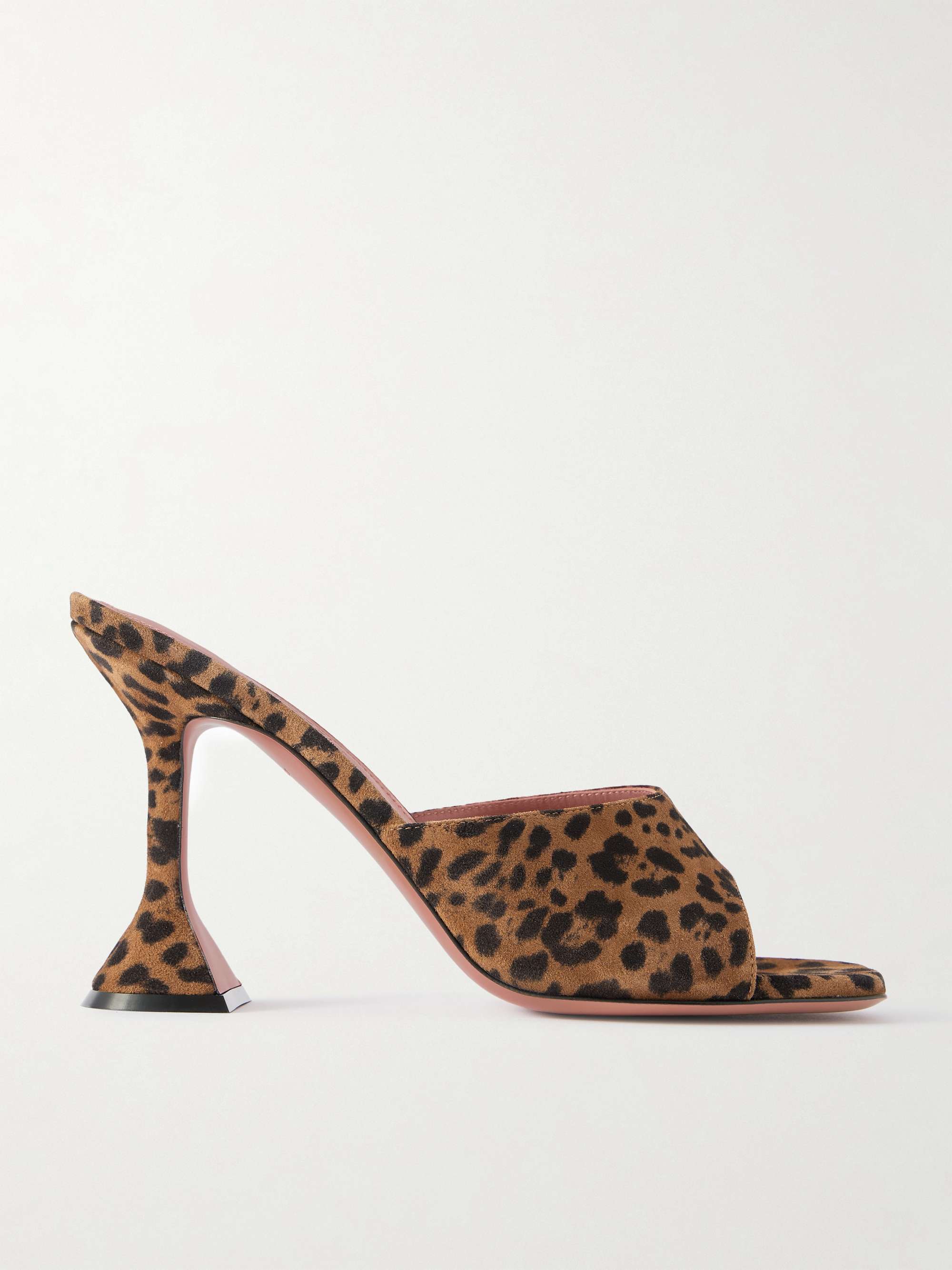 Lupita Leopard-Print Suede Mules