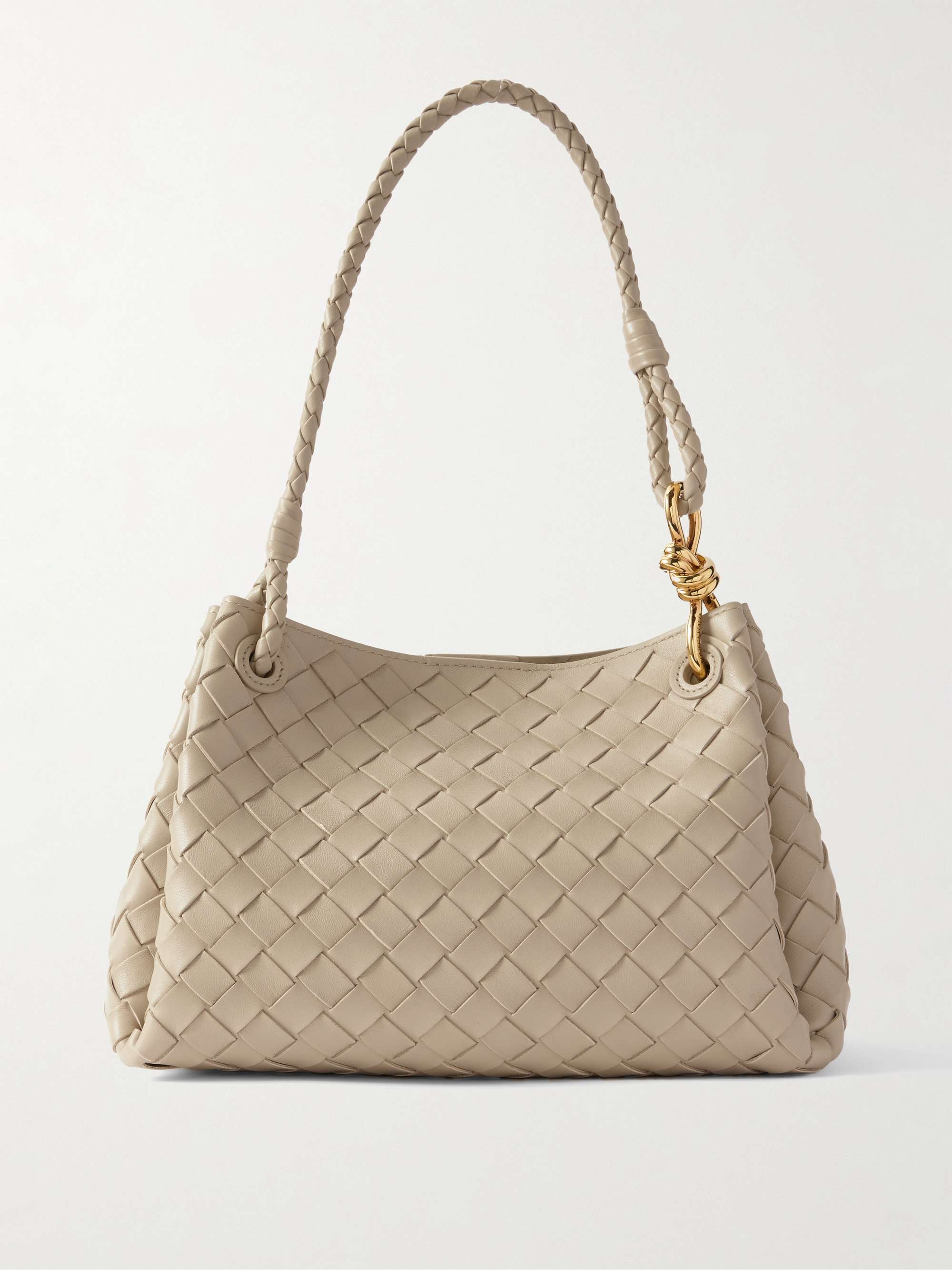 Parachute Medium Intrecciato Leather Shoulder Bag